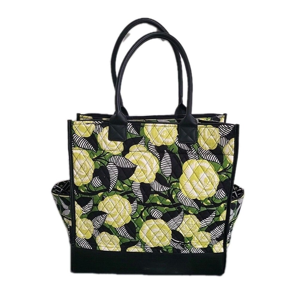 Vera Bradley La Neon Rose Black Tote-$112 MSRP EUC